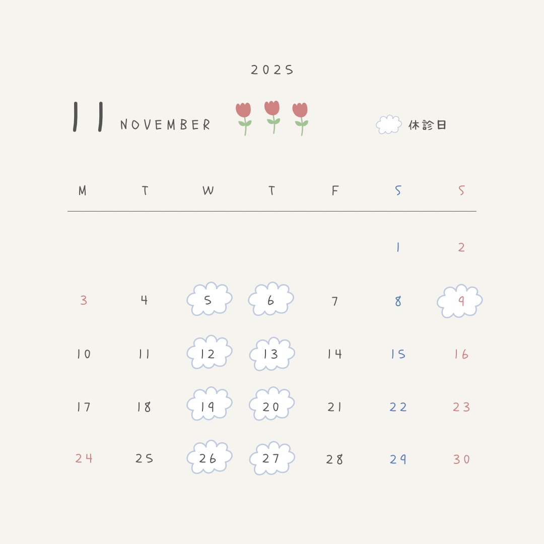 11月の診療スケジュール